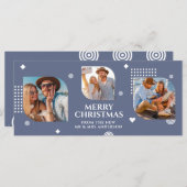 Vrolijk kerstfeest Mr & Mrs. 3 Foto Collage Modern (Voorkant / Achterkant)