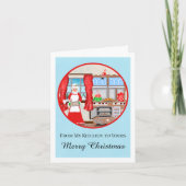 Vrolijk kerstfeest Mrs Claus Kitchen Kaart (Voorkant)