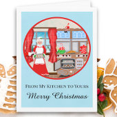 Vrolijk kerstfeest Mrs Claus Kitchen Kaart