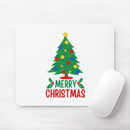 Vrolijk kerstfeest muismat (Met muis)