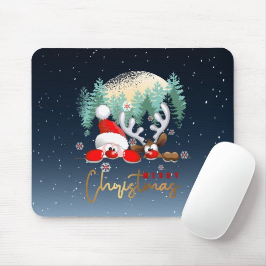 Vrolijk kerstfeest | muismat (Met muis)