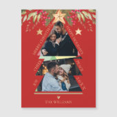 Vrolijk kerstfeest Multi Foto Boom Red Holiday Kaa (Voorkant)