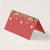 Vrolijk kerstfeest Multi Foto Red Gold Holiday Kaa Kaart (Achterkant)