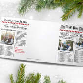 Vrolijk kerstfeest Multi Foto's: Noord-poolnieuws Drieluik Wenskaart