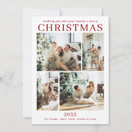 Vrolijk Kerstfeest Multi Photo Holiday Kaart