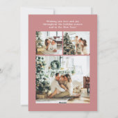 Vrolijk Kerstfeest Multi Photo Holiday Kaart (Achterkant)