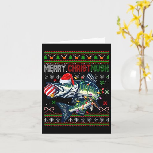 Vrolijk Kerstfeest Musky Santa Musky Xmas Kostuum  Kaart (Gele Bloem)