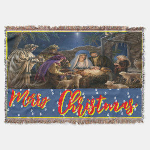 Vrolijk kerstfeest, muur, raam, afbeelding deken