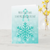 Vrolijk kerstfeest Myasthenia Gravis Warrior Holid Kaart (Gele Bloem)