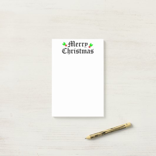 Vrolijk kerstfeest na de dag post-it® notes (Op bureau)