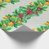 Vrolijk kerstfeest naadloos met klieren. Wa Cadeaupapier (Hoek)