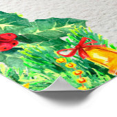 Vrolijk kerstfeest naadloos met klieren. Wa Poster (Hoek)