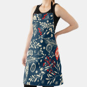 Vrolijk kerstfeest: Naadloze winterse Vintage Schort (Insitu)