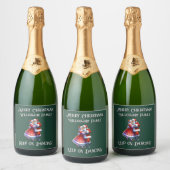 vrolijk kerstfeest! {NAAM INVOEGEN} DOORGAAN MET D Sparkling Wijnetiket (Flessen)