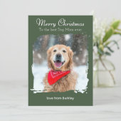 Vrolijk kerstfeest naar de beste hond moeder aange feestdagenkaart (Staand voorkant)