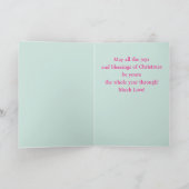 Vrolijk kerstfeest naar kleindochter kaart (Binnen)