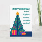 Vrolijk kerstfeest naar kleinzoon kaart (Voorkant)