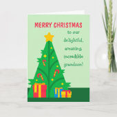 Vrolijk kerstfeest naar kleinzoon kaart (Voorkant)