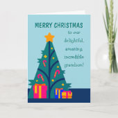 Vrolijk kerstfeest naar kleinzoon kaart (Voorkant)