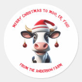 Vrolijk kerstfeest naar Moo Labels (Voorkant)