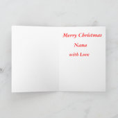 Vrolijk kerstfeest, nana feestdagen kaart (Binnen)