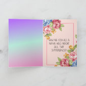 Vrolijk kerstfeest Nana! Kaart (Binnen)