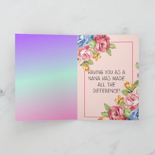 Vrolijk kerstfeest Nana! Kaart (Binnen)