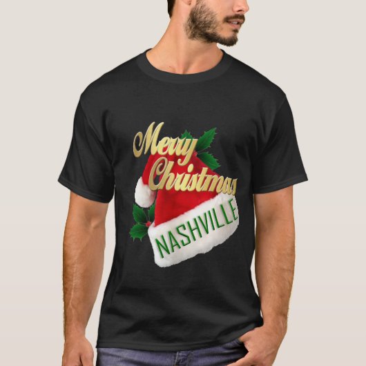 Vrolijk kerstfeest Nashville Mannen T-Shirt (Voorkant)