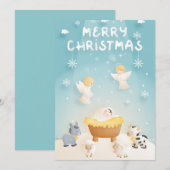 Vrolijk kerstfeest Nativiteit Feestdagenkaart (Voorkant / Achterkant)