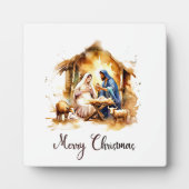 Vrolijk kerstfeest Nativiteit Fotoplaat (Voorkant)