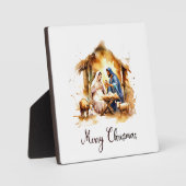 Vrolijk kerstfeest Nativiteit Fotoplaat (Voorkant)