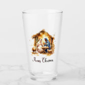 Vrolijk kerstfeest Nativiteit Glas (Voorkant)