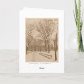 Vrolijk Kerstfeest - New York Central Park Sneeuw Feestdagen Kaart (Achterkant)