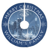 Vrolijk kerstfeest New-York City Winter Landschap Kerstboom Rok (Voorkant)