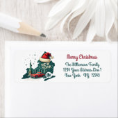Vrolijk Kerstfeest New York Vakantie Retour Adres Etiket (Insitu)