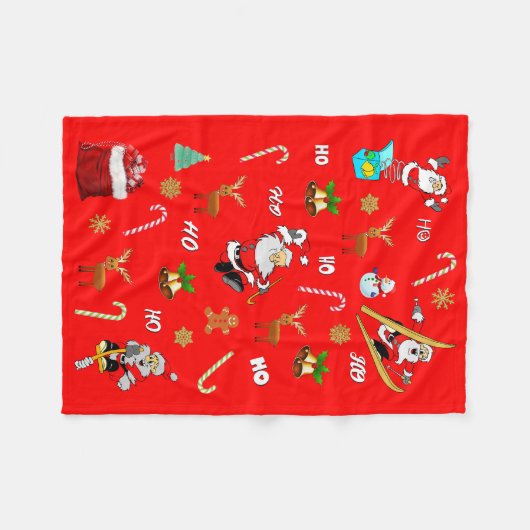 Vrolijk kerstfeest Nice 25 december 2010 Fleece Deken (Voorkant (Horizontaal))