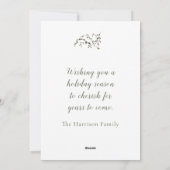 Vrolijk kerstfeest niet-foto Waterverf groen Feestdagenkaart (Achterkant)