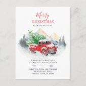 Vrolijk kerstfeest Nieuw adres Holiday Beweging Aankondigingskaart (Voorkant)