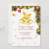 Vrolijk Kerstfeest Nieuw Huis Verhuizen Aankondiging (Voorkant)