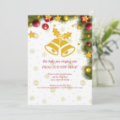 Vrolijk Kerstfeest Nieuw Huis Verhuizen Aankondiging (Staand voorkant)