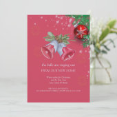 Vrolijk Kerstfeest Nieuw Huis Verhuizen Aankondiging (Staand voorkant)