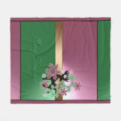 Vrolijk kerstfeest! , nieuw jaar, kerstherten, sne fleece deken (Voorkant (Horizontaal))