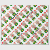 Vrolijk kerstfeest, nieuw jaar, Kerstmis, vrolijk, Cadeaupapier (Vlak)