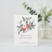 Vrolijk kerstfeest Nieuw startpunt Floral Folk Art Aankondiging (Staand voorkant)