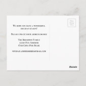 Vrolijk kerstfeest Nieuw thuisadres Gingerbrood Briefkaart (Achterkant)