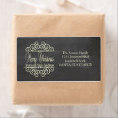 Vrolijk kerstfeest Nieuw vakantielabel Etiket (Insitu)