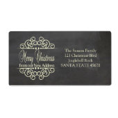 Vrolijk kerstfeest Nieuw vakantielabel Etiket (Voorkant)