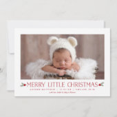 Vrolijk kerstfeest nieuwe baby feestdagenkaart (Voorkant)