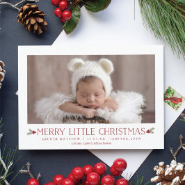 Vrolijk kerstfeest nieuwe baby feestdagenkaart