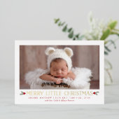 Vrolijk kerstfeest Nieuwe Baby Folie Holiday Kaart (Staand Voorkant)